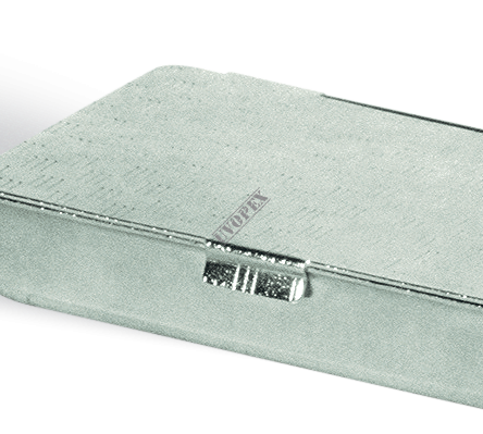 Pieczątka Pudełko metalowe - nr 4 - płytka tekstu 58x26 mm